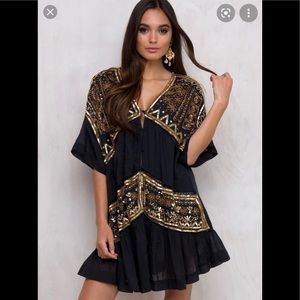 Somedays lovin beaded and sequins dress or coverup
